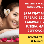 Pijat Panggilan Tangerang 24 Jam Murah Profesional | The Zing Spa Massage | WA 0812 8271 1159