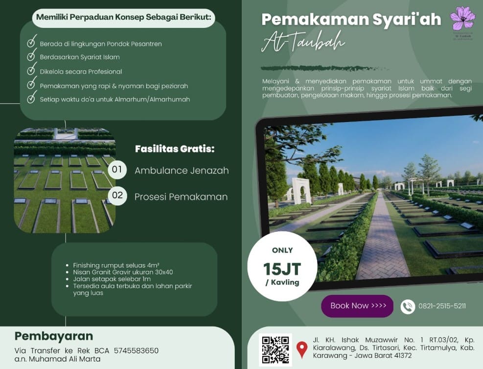 Sedia Lahan Pemakaman Muslim Terbaik Karawang Jawa Barat